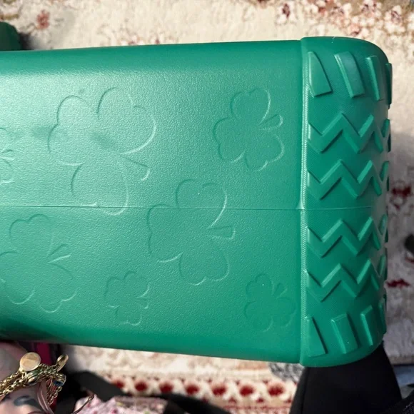 Teal shamrock Bogg Bag Tote - Picture 7 of 10